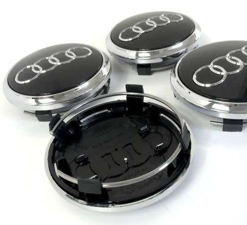 Set of 4 WHEEL CENTER CAPS 77mm / 66mm for AUDI