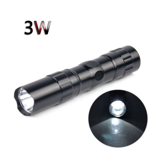 Super Bright Outdoor LED Flashlight Torch Light BLACK