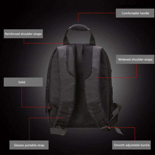 Camera Bag Backpack Waterproof DSLR Case (GREY INNER)