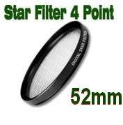 4-point star Filter for lens with 52mm Filter Thread