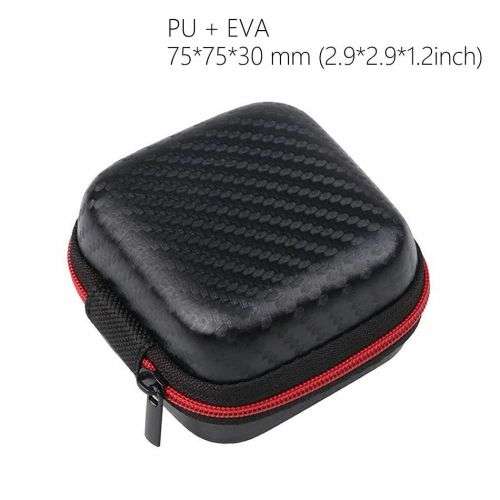 Square Portable Pocket Zipper Storage Bag For Headphone Earphone Earbuds TF SD Card
