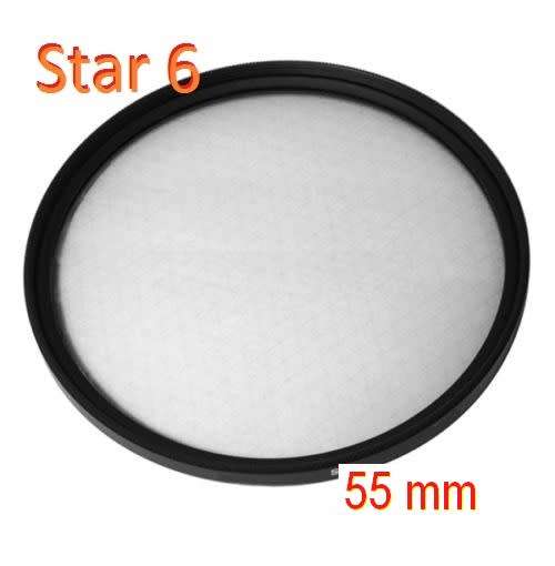 6-point star Filter for lens with 55mm Filter Thread