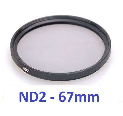 ND-2 Filter for lens with 67mm Filter Thread