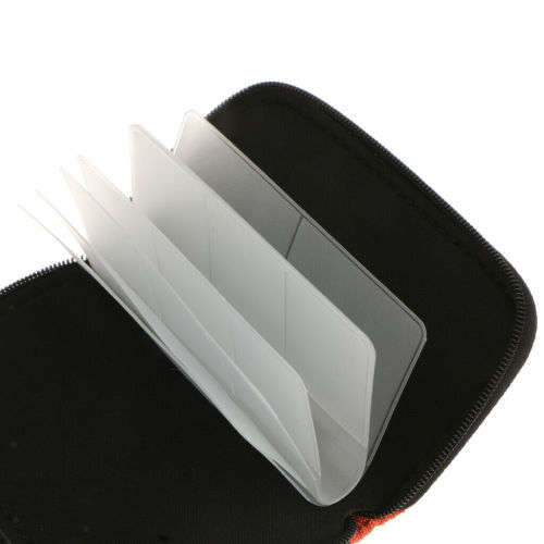 SDHC MMC CF Micro SD Memory Card Storage Case Carrying Pouch Holder Wallet (Orange)