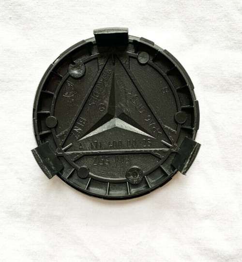 4x 75mm Wheel Centre Cap for Mercedes Benz (Gold on Black)