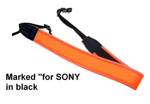 Neoprene Orange Neck Strap for Sony Cameras