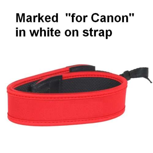 Neoprene Red Neck Strap for Canon Cameras