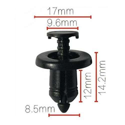10x Trim Rivet to mount engine bay lining of certain Nissan & Renault models