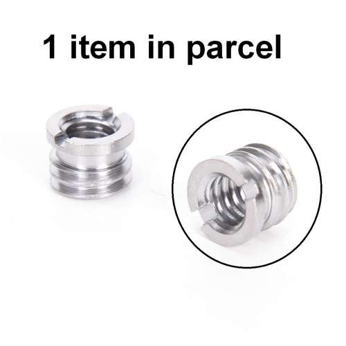 3/8` Female to 1/4` Female Tripod Thread Screw Adapter (with tail cutting for screwdriver)