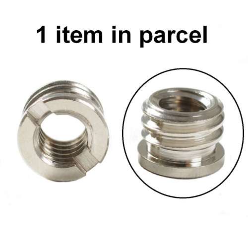 3/8` Female to 1/4` Female Tripod Thread Screw Adapter (with tail cutting for screwdriver)