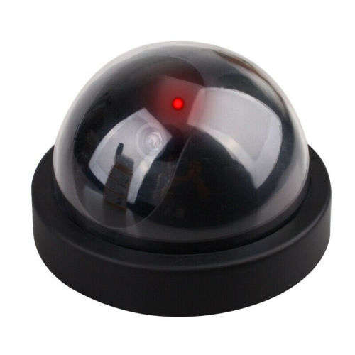 Dummy Surveillance Security Dome Camera Flashing Red LED Light