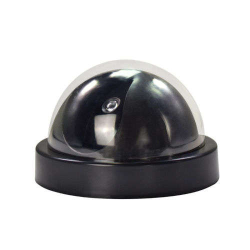 Dummy Surveillance Security Dome Camera Flashing Red LED Light