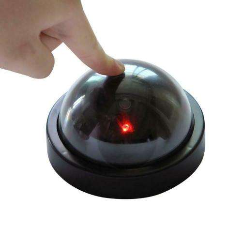Dummy Surveillance Security Dome Camera Flashing Red LED Light