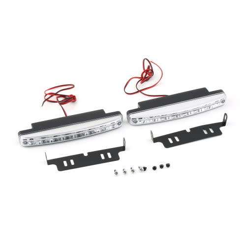 2x 8-LED Super Bright Car Daytime Running Lights (Set of 2)