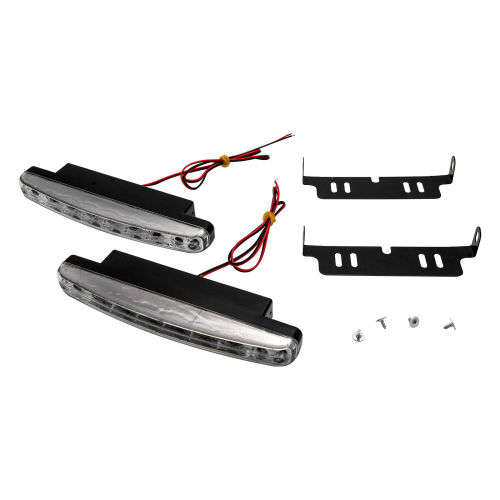 2x 8-LED Super Bright Car Daytime Running Lights (Set of 2)
