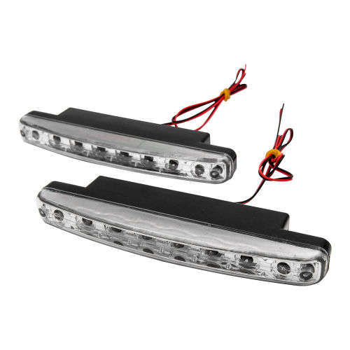 2x 8-LED Super Bright Car Daytime Running Lights (Set of 2)