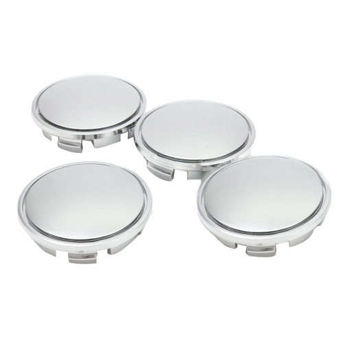 4x Chrome Plastic Wheel centre Cap Bases (without branding / stickers): 65 / 56 mm