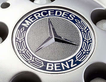 4x 75mm Chrome Plastic Wheel Centre Cap for Mercedes Benz