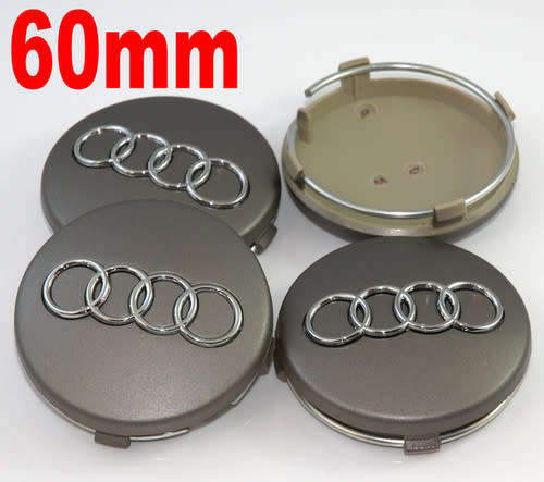 4x Audi A3 A4 S4 A6 S6 A8 TT HUB / WHEEL CENTRE CAP CAPS:60mm/58mm GREY
