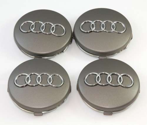 4x Audi A3 A4 S4 A6 S6 A8 TT HUB / WHEEL CENTRE CAP CAPS:60mm/58mm GREY