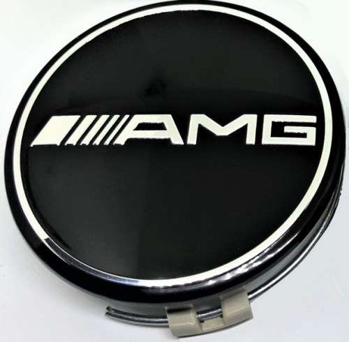 4x 75mm Wheel Centre Cap for Mercedes Benz AMG (Black)