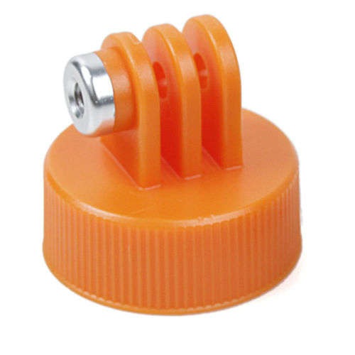 Plastic Bottle Cap Mount Tripod Adapter Holder For GOPRO HERO5 4 3 2 1 SJCAM (Orange)