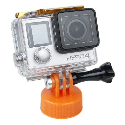 Plastic Bottle Cap Mount Tripod Adapter Holder For GOPRO HERO5 4 3 2 1 SJCAM (Black)