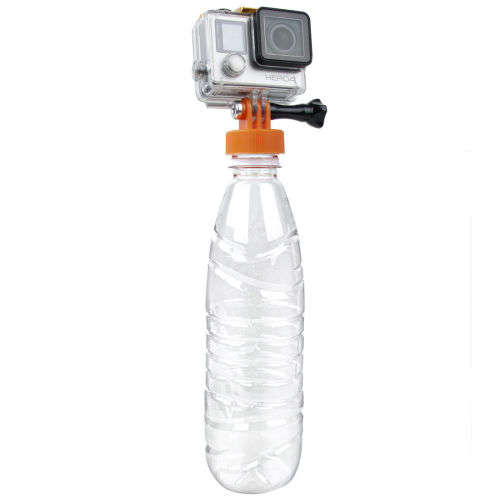 Plastic Bottle Cap Mount Tripod Adapter Holder For GOPRO HERO5 4 3 2 1 SJCAM (Black)