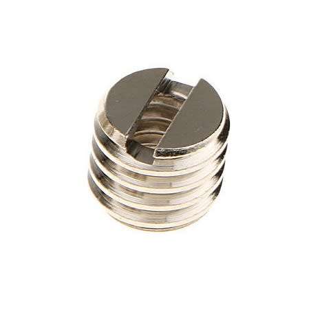 1/4` Male to 3/8` Male Tripod Thread Screw Adapter (head cutting for Screwdriver)