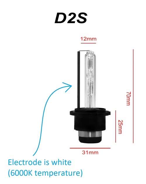 2x 35W 6000k D2S Xenon HID Car Headlight Bulbs