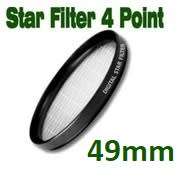 4-point star Filter for lens with 49mm Filter Thread
