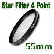 4-point star Filter for lens with 55mm Filter Thread