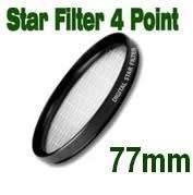 4-point star Filter for lens with 77mm Filter Thread