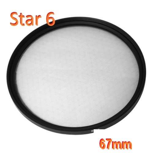 6-point star Filter for lens with 67mm Filter Thread