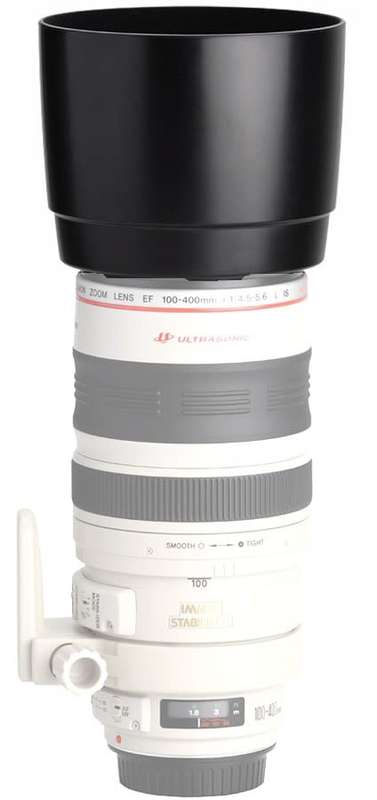 Generic used BLACK Lens Hood for Canon EF 100-400mm f/4-5.6L USM IS Lens