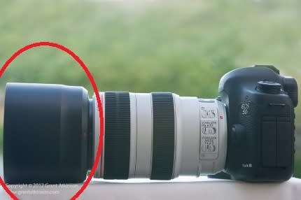 Generic used Lens Hood for Canon EF 70-300mm f/4-5.6 L IS USM