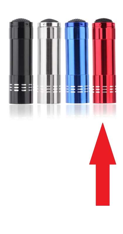 Aluminum 9 LED Torch (RED)