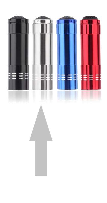 Aluminum 9 LED Torch (SILVER)