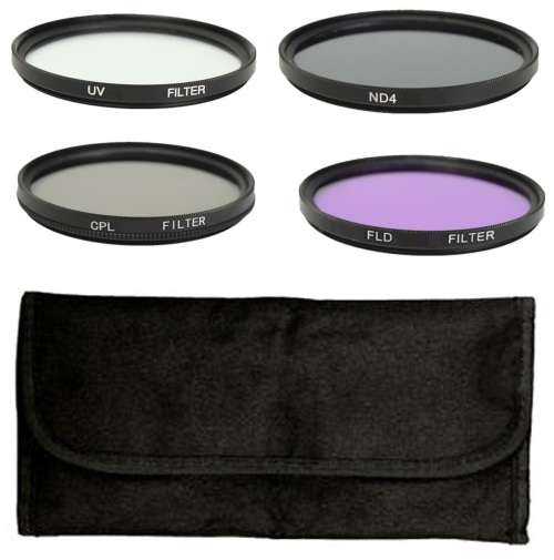 58mm 4-filter set  (CPL, UV, FLD, ND4 Filter Case)