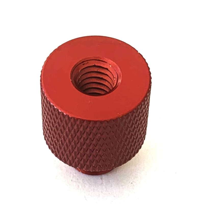 1/4` Female to 3/8` Male Tripod Screw Thread Adapter Anodized Red