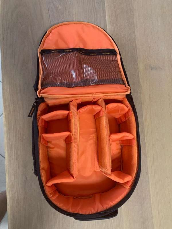 Camera Bag Backpack DSLR Case (Orange Inner)
