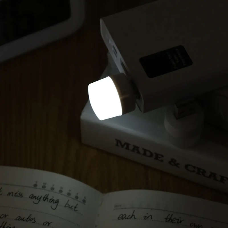 Mini LED Night Light with USB Plug for Computer Mobile Power Bank Night - WARM WHITE