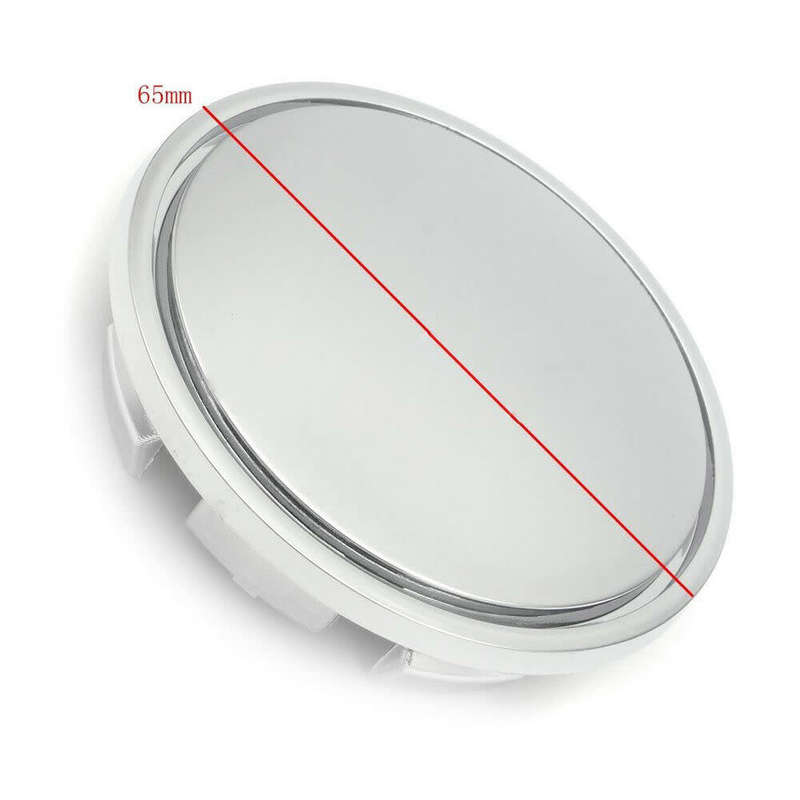 2x Chrome Plastic Wheel centre Cap Bases (without branding / stickers): 65 / 56 mm