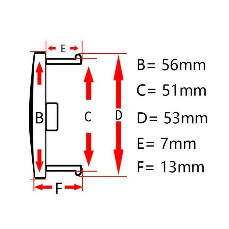 4x Wheel centre Cap Bases (without branding / stickers): 56 / 51 mm (Chrome)