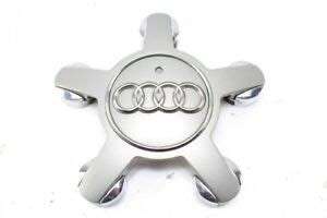 4x WHEEL CENTRE CAPS 135mm / 60mm for AUDI `STAR` SILVER