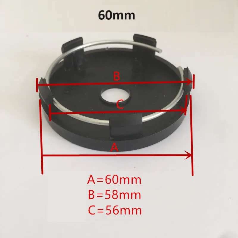 4x 60mm Aluminium & Plastic Wheel Centre Cap for Toyota GR (Silver)