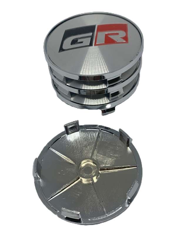 4x 68mm Aluminium & Plastic Wheel Centre Cap for Toyota GR (Silver)