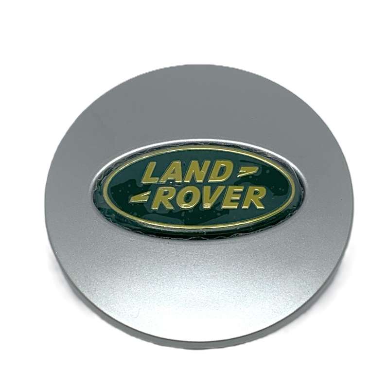 4x 63mm Plastic Wheel Centre Cap for Land Rover (Green & Gold)