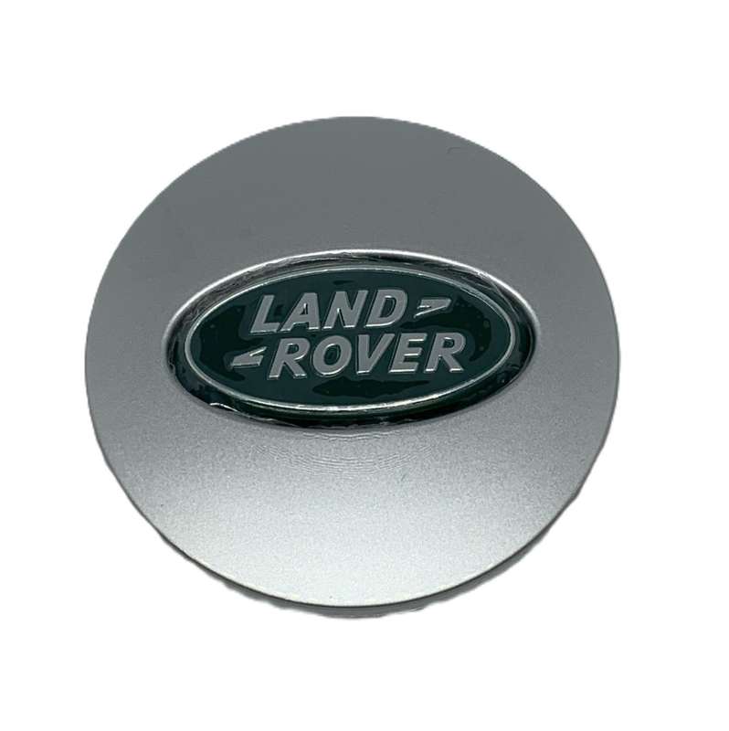 4x 63mm Plastic Wheel Centre Cap for Land Rover (Green & Silver)