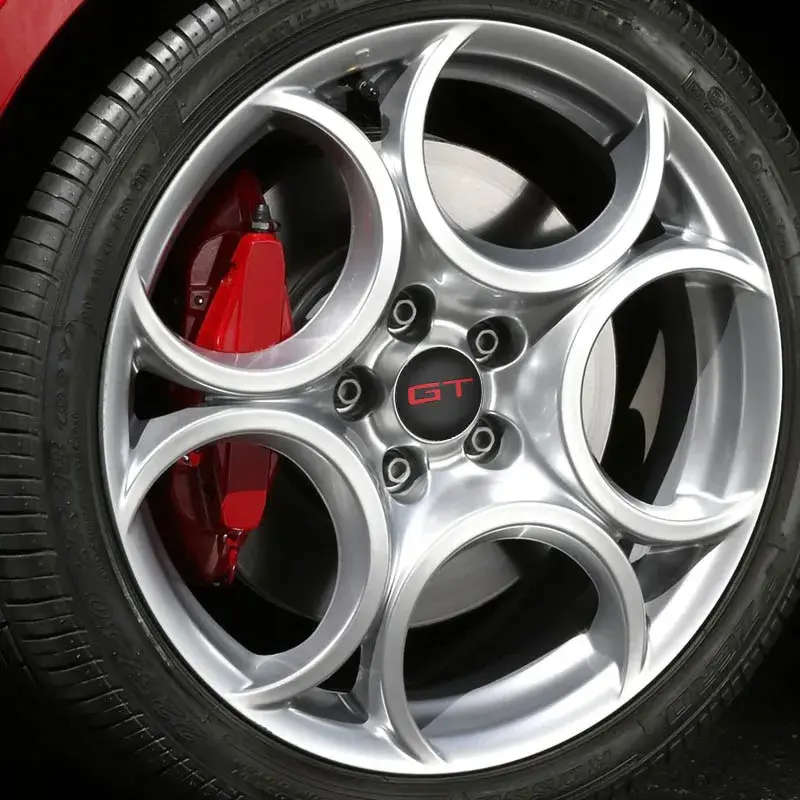 4x 60mm GT Hub Wheel Centre Caps (Black on Black)